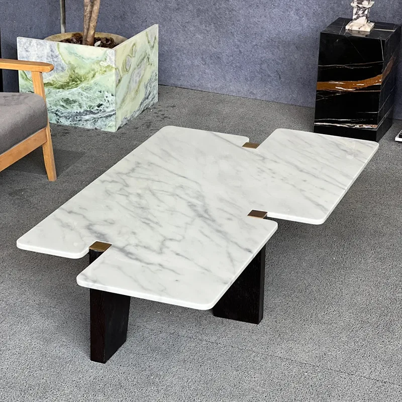 Carrara 흰색 대리석 탁상